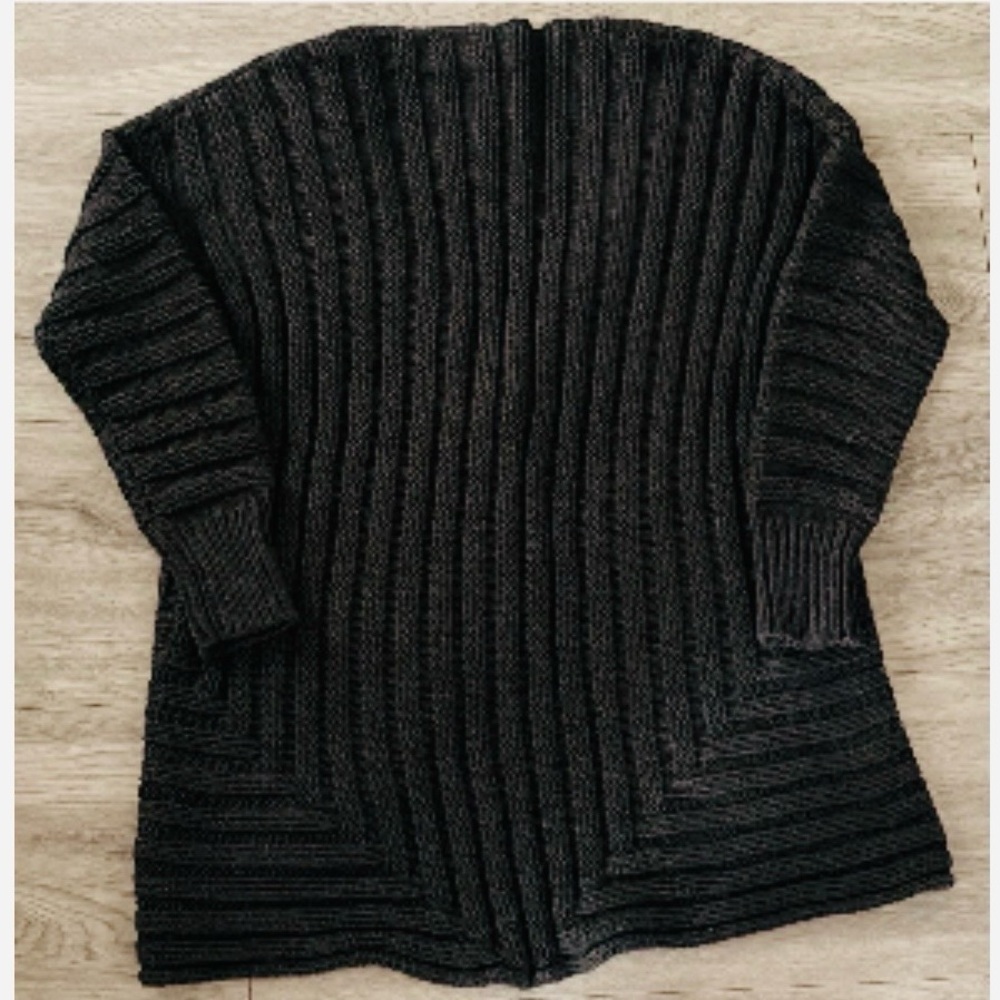 Vaute Brooklyn Couture Vegan Knit Cardigan Sweater NWT Size L/XL Grey NYC - Picture 2 of 6